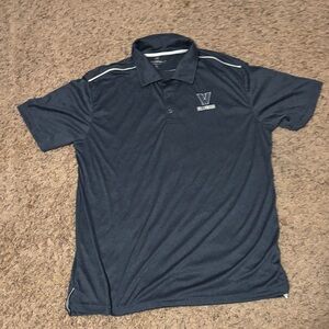 Colosseum Dark Blue Polo Shirt with White Accents